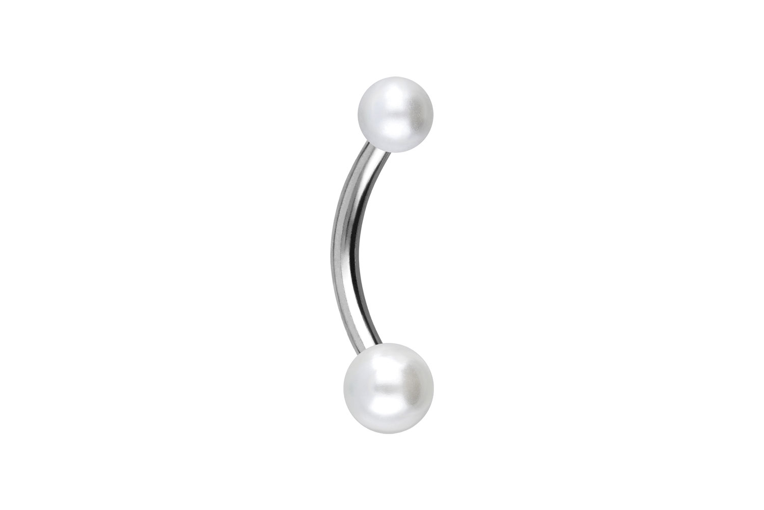 Titan Bananabell Piercing mit Innengewinde SYNTHETISCHE PERLEN